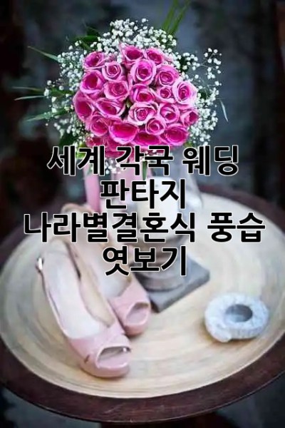 💍 세계 각국 웨딩 판타지! #나라별결혼식 풍습 엿보기 👰‍♀️🤵‍♂️