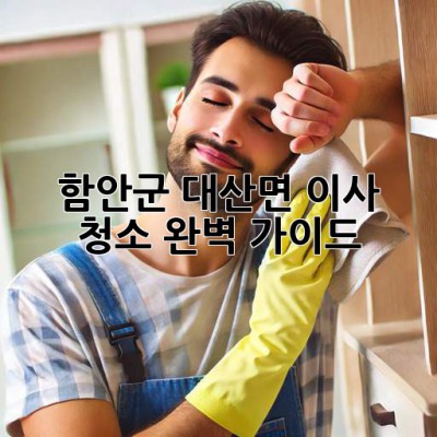 함안군 대산면 이사 청소 완벽 가이드