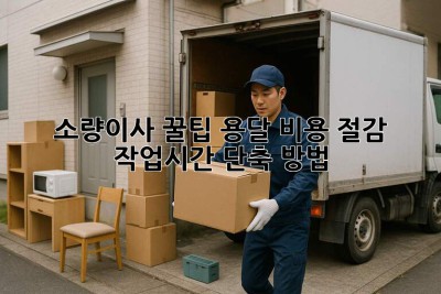 소량이사 꿀팁🍯 용달 비용 절감 & 작업시간 단축 방법!