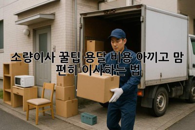 소량이사 꿀팁🍯 용달 비용 아끼고 맘 편히 이사하는 법!