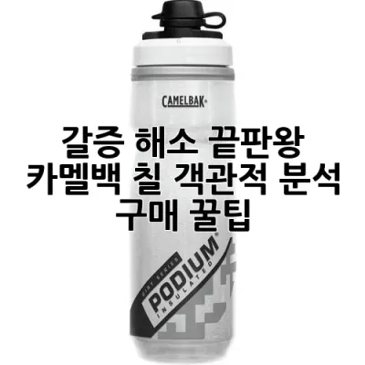 💧 갈증 해소 끝판왕! 카멜백 칠 객관적 분석 & 구매 꿀팁