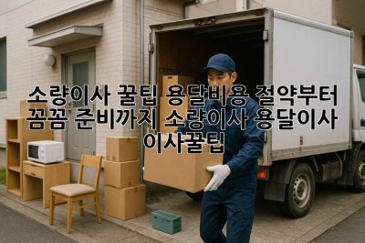 소량이사 꿀팁🍯 용달비용 절약부터 꼼꼼 준비까지! #소량이사 #용달이사 #이사꿀팁